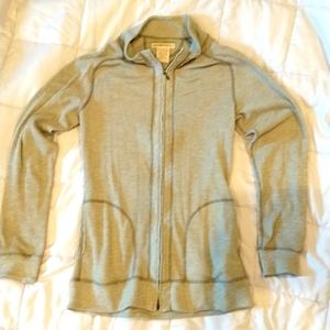 Exofficio green waffle zip up shirt women's medium